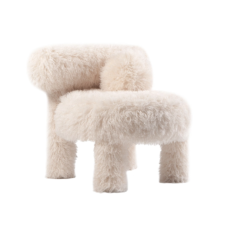 Fauteuil GROPIUS CS1 FLUFFY Azur cotonneux Ivoire NOOM HOME