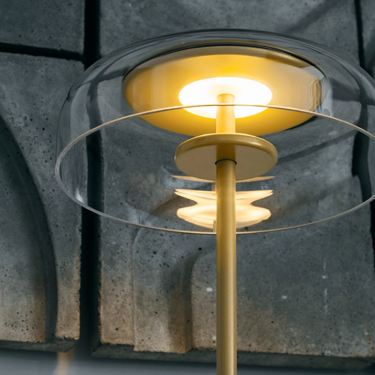 Lampe à poser BLOSSI Transparent/ doré NUURA