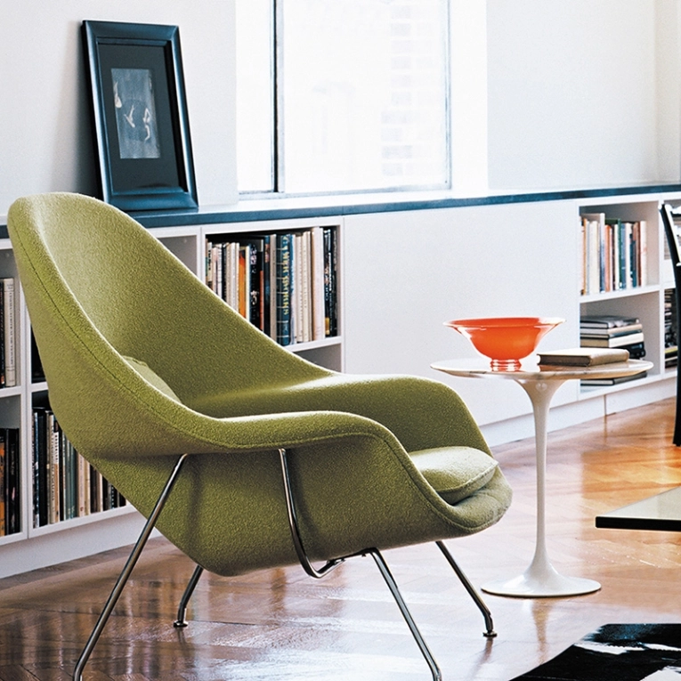 Table d'appoint guéridon SAARINEN Marbre Arabescato satiné mat KNOLL