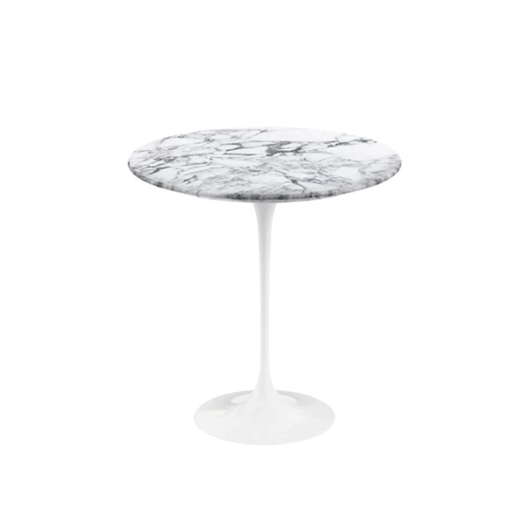Table d'appoint guéridon SAARINEN Marbre Arabescato satiné mat KNOLL