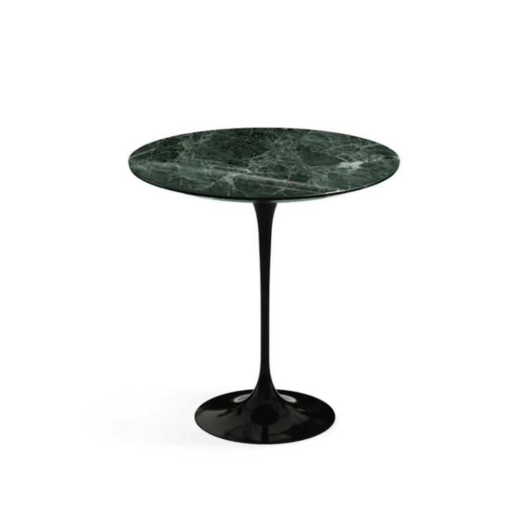 Table d'appoint guéridon SAARINEN Marbre Verde Alpi brillant KNOLL