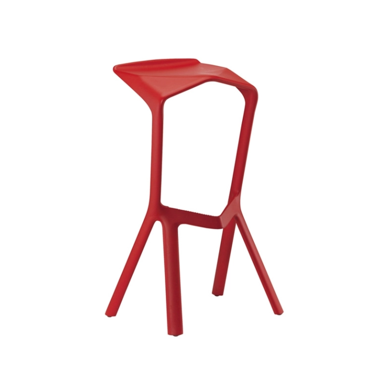 Tabouret haut MIURA Rouge traffic PLANK