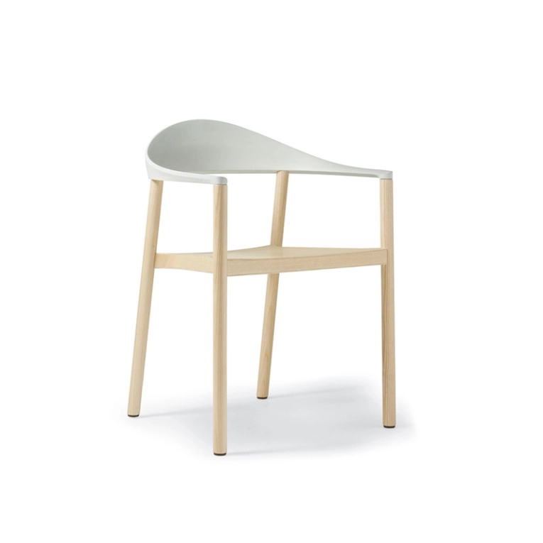 Chaise MONZA Dossier blanc PLANK