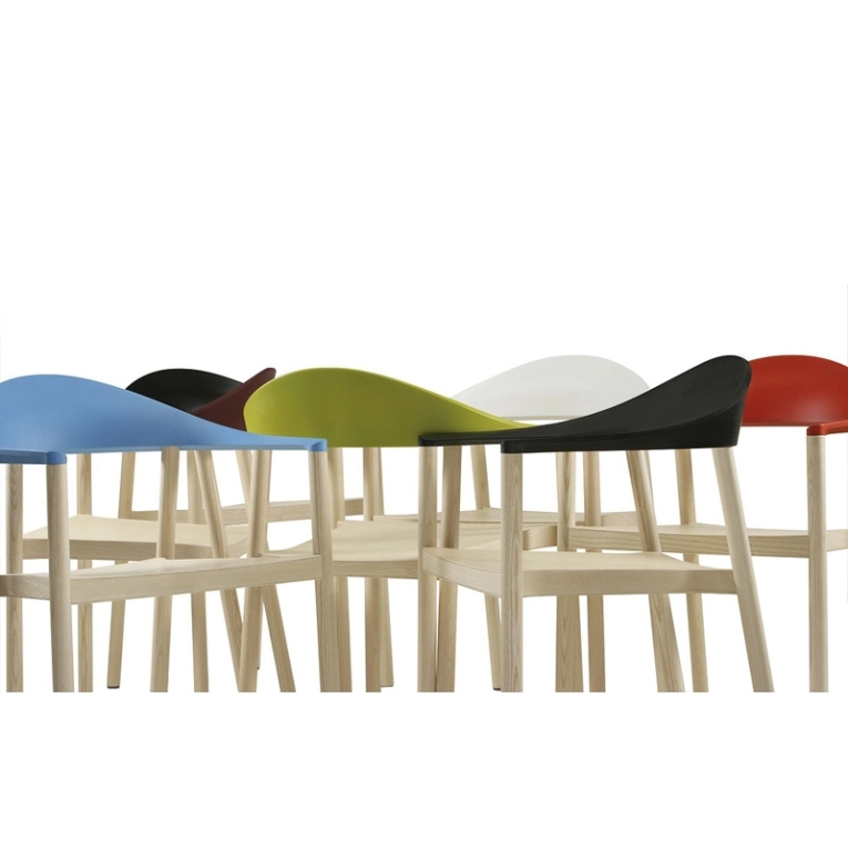 Chaise MONZA Dossier blanc PLANK
