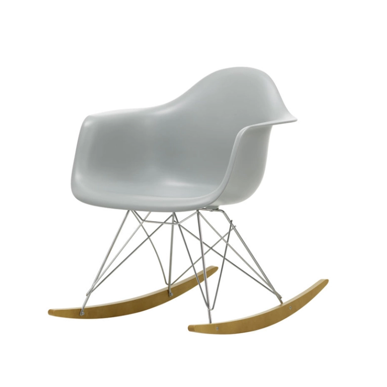 Fauteuil EAMES PLASTIC ARMCHAIR RAR Gris clair RE VITRA