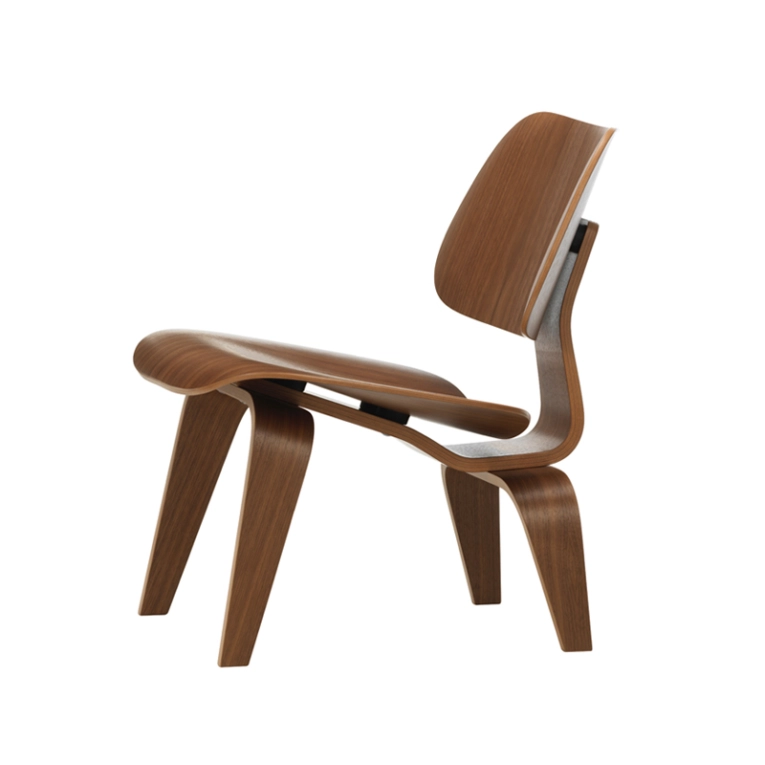 Fauteuil LCW Noyer pigmenté noir VITRA