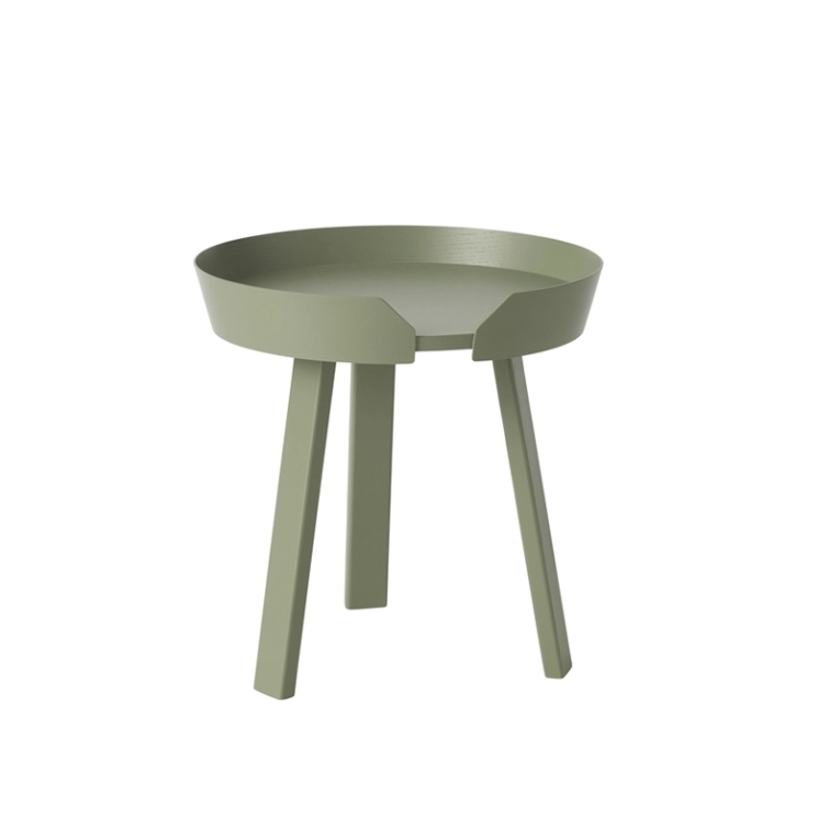 Table d'appoint guéridon AROUND S Vert cendré MUUTO