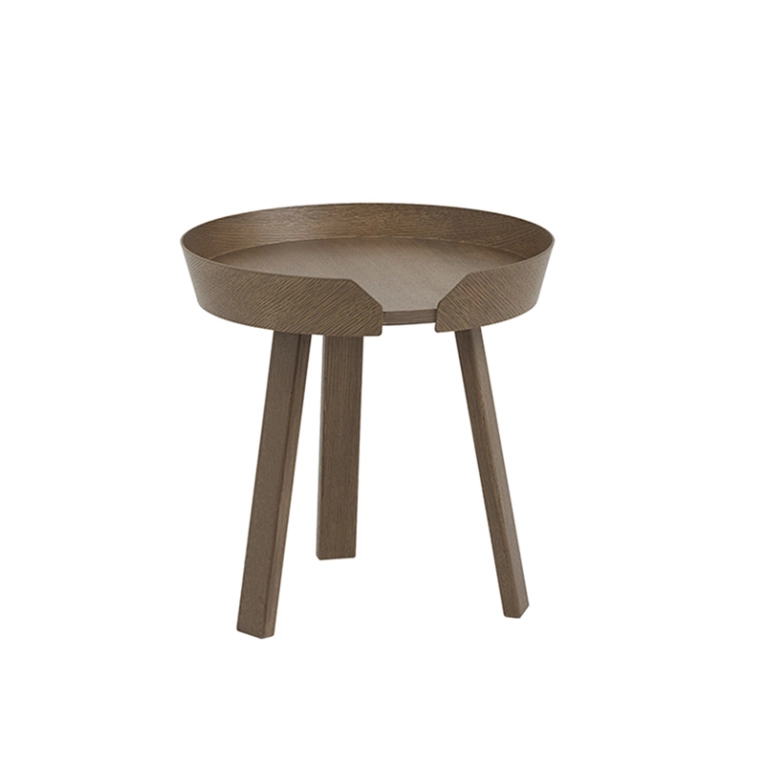 Table d'appoint guéridon AROUND S Brun foncé MUUTO