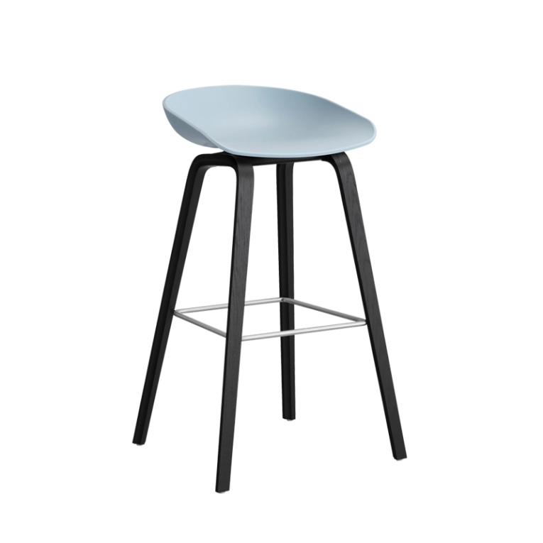 Tabouret haut ABOUT A STOOL AAS 32 H75 Slate blue HAY