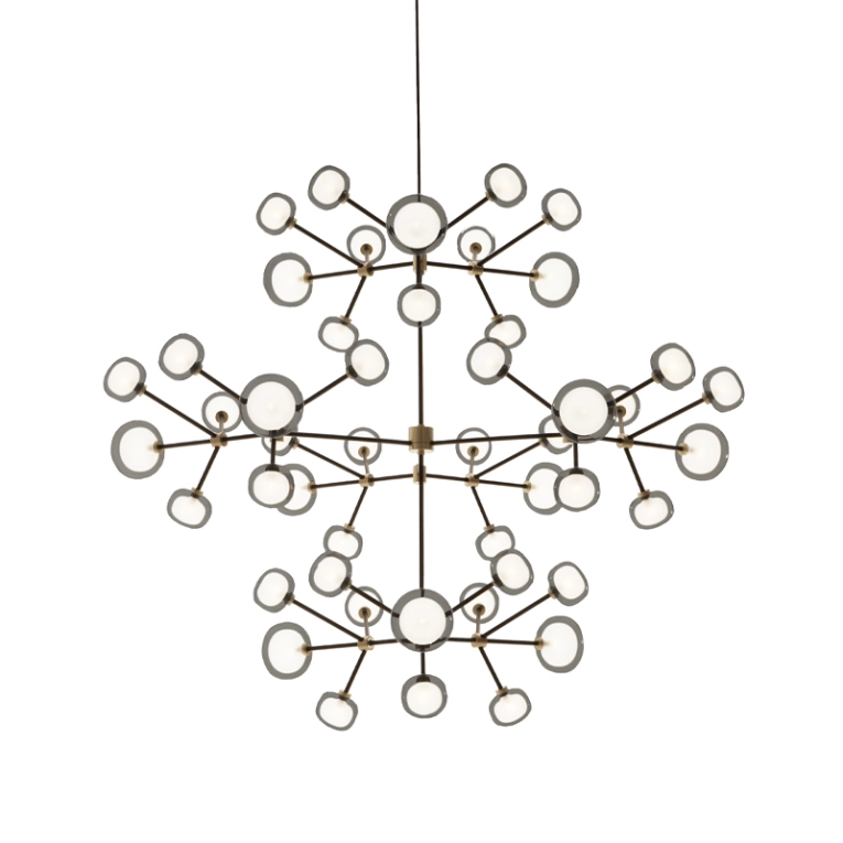 Suspension NABILA 552.48 Laiton brossé / verre transparent TOOY