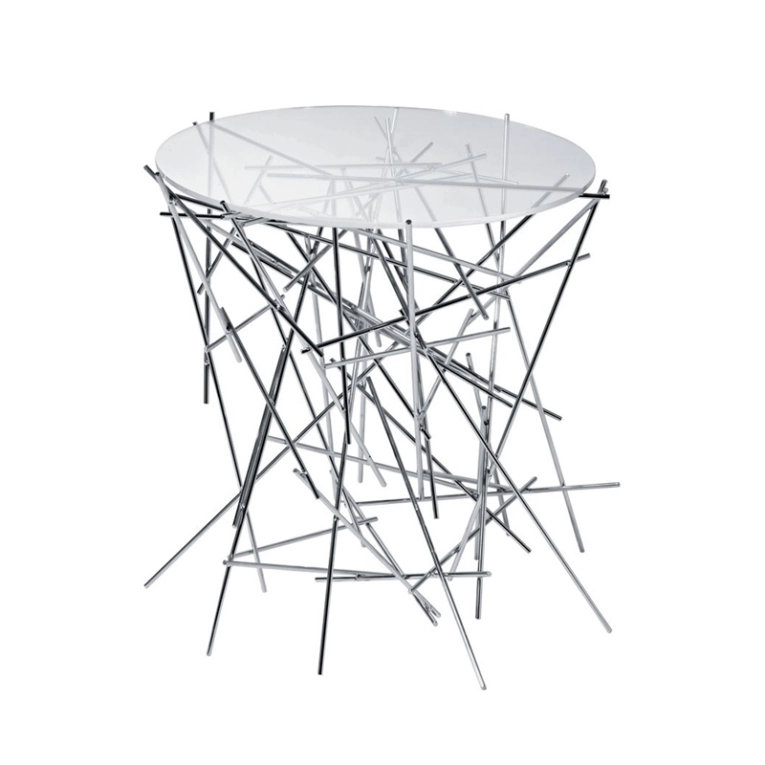 Table d'appoint guéridon BLOW UP Chrome ALESSI