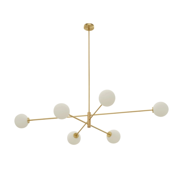 Suspension TREVI Large Laiton satiné CTO LIGHTING