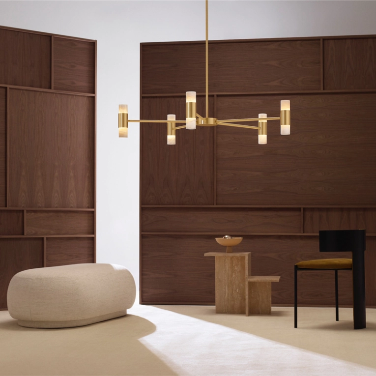 Suspension ROMA Laiton satiné CTO LIGHTING