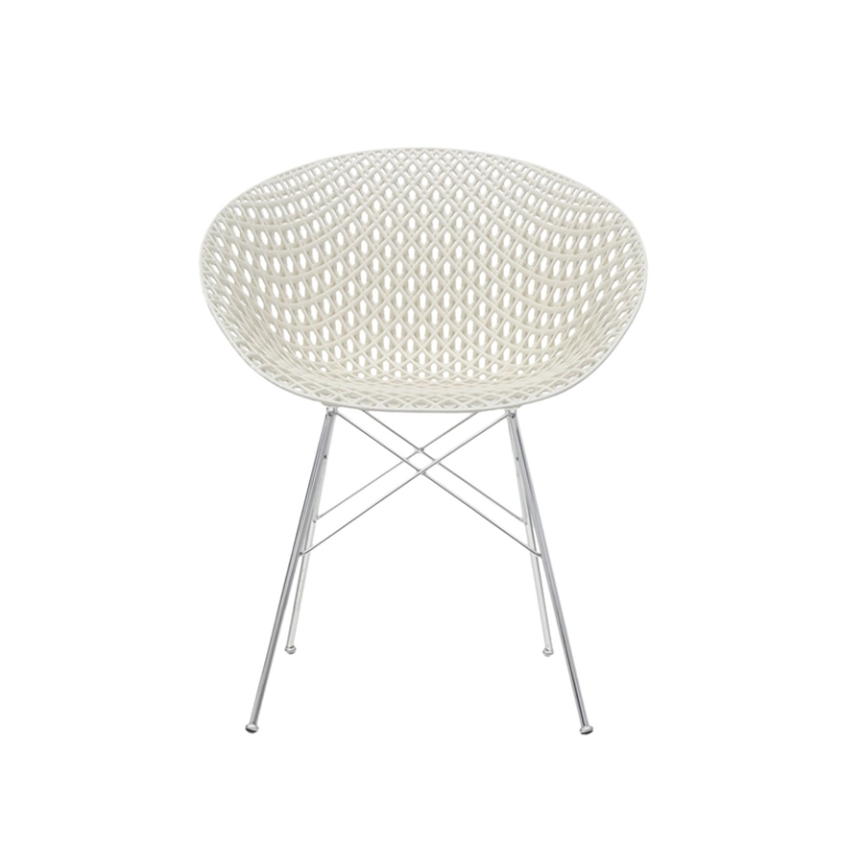 Chaise SMATRIK Blanc/ chrome KARTELL