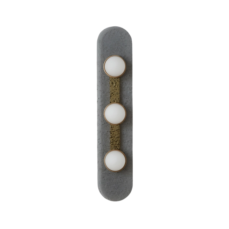 Applique MODULO TRIPLE IP44 Laiton satiné CTO LIGHTING