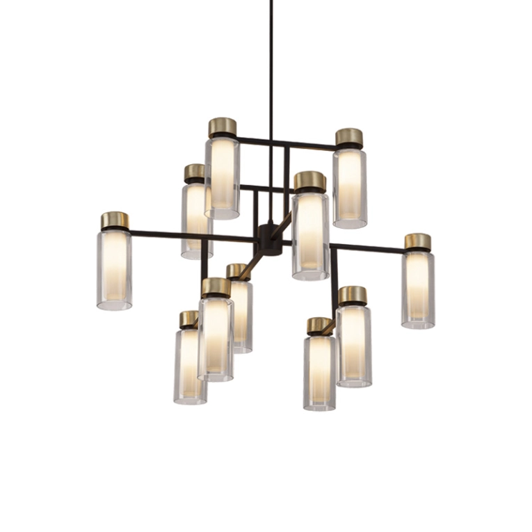 Suspension OSMAN 560.12 Laiton brossé / verre transparent TOOY