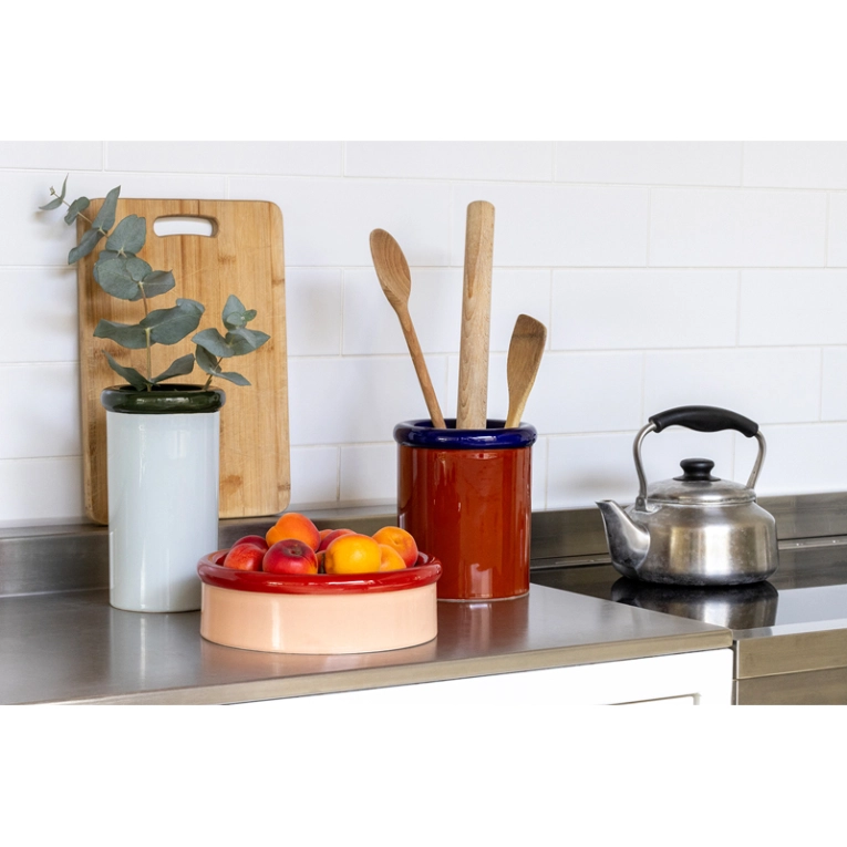 Accessoire de cuisine Pot ROD Terracotta/ bleu clair NINE
