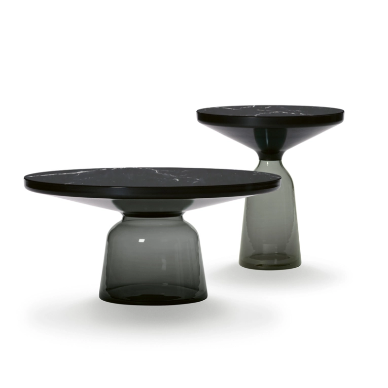 Table basse BELL COFFEE Marbre Gris quartz/ noir CLASSICON