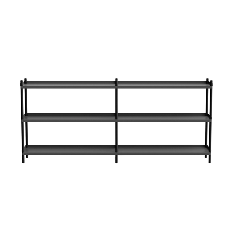 Etagère BOLT 200x88 Anthracite/ chêne noir NINE