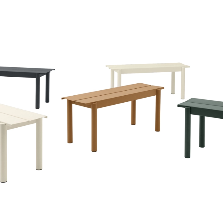 Banc LINEAR STEEL Orange brulé MUUTO