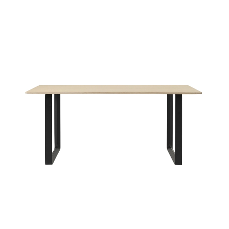 Table 70/70 Chêne contreplaqué Chêne/ noir MUUTO