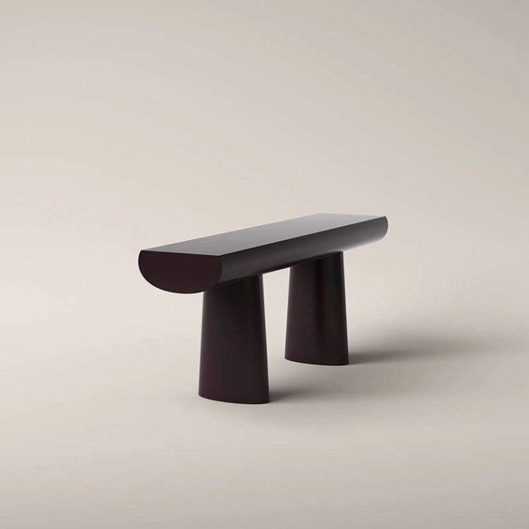 Table CONSOLE Aubergine foncé KARAKTER