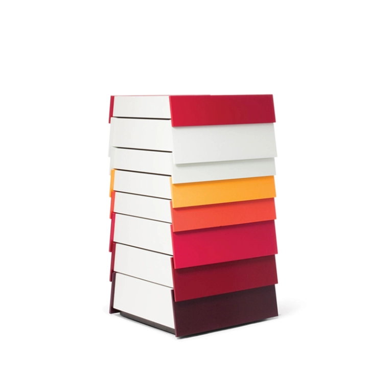 Meuble de rangement STACK 8 tiroirs Rouge ESTABLISHED & SONS