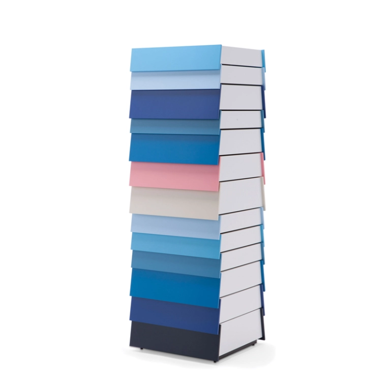 Meuble de rangement STACK 13 tiroirs Bleu ESTABLISHED & SONS