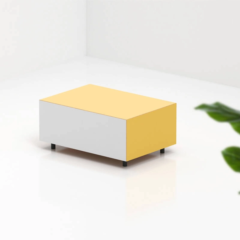 Table basse BLOC 64x45 Jaune zinc, jaune signal, gris clair  ESTABLISHED & SONS