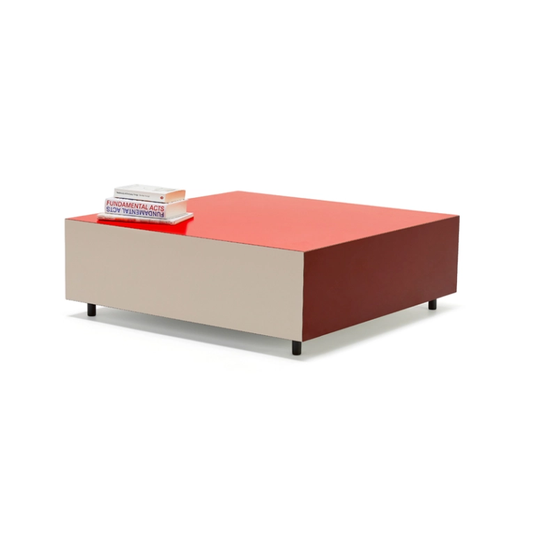 Table basse BLOC 85x85 Rouge, bordeaux, argile  ESTABLISHED & SONS