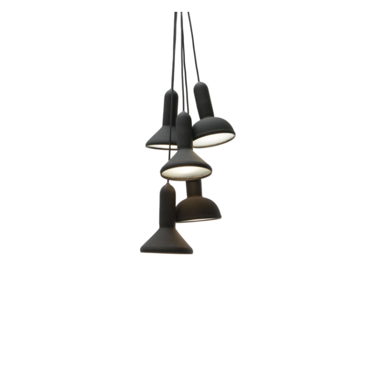 Suspension TORCH BUNCH S5 Noir / câble noir  ESTABLISHED & SONS