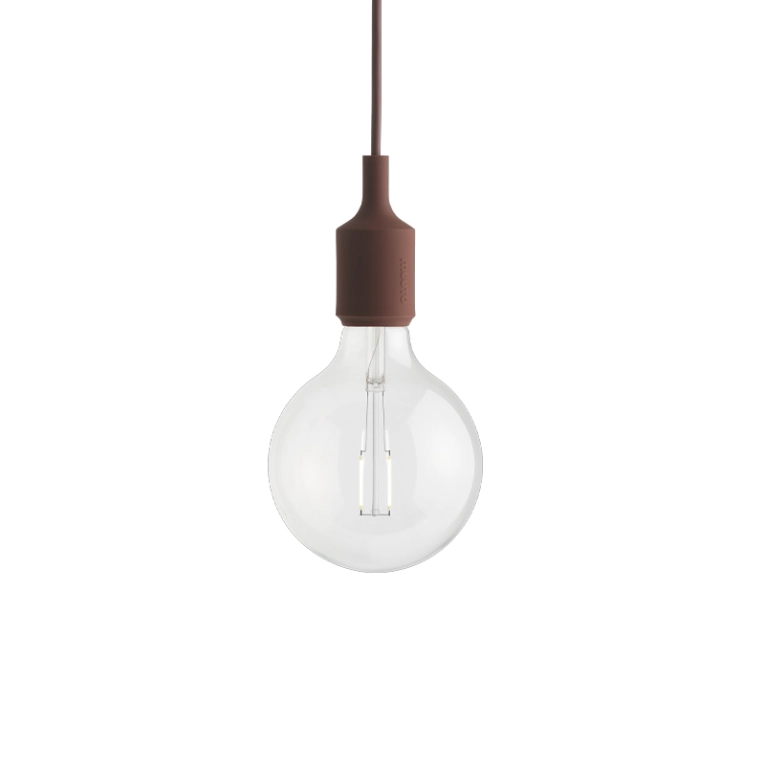 Suspension E27 SOCKET Rouge foncé MUUTO