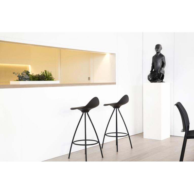 Tabouret haut ONDA Noir/ chrome STUA
