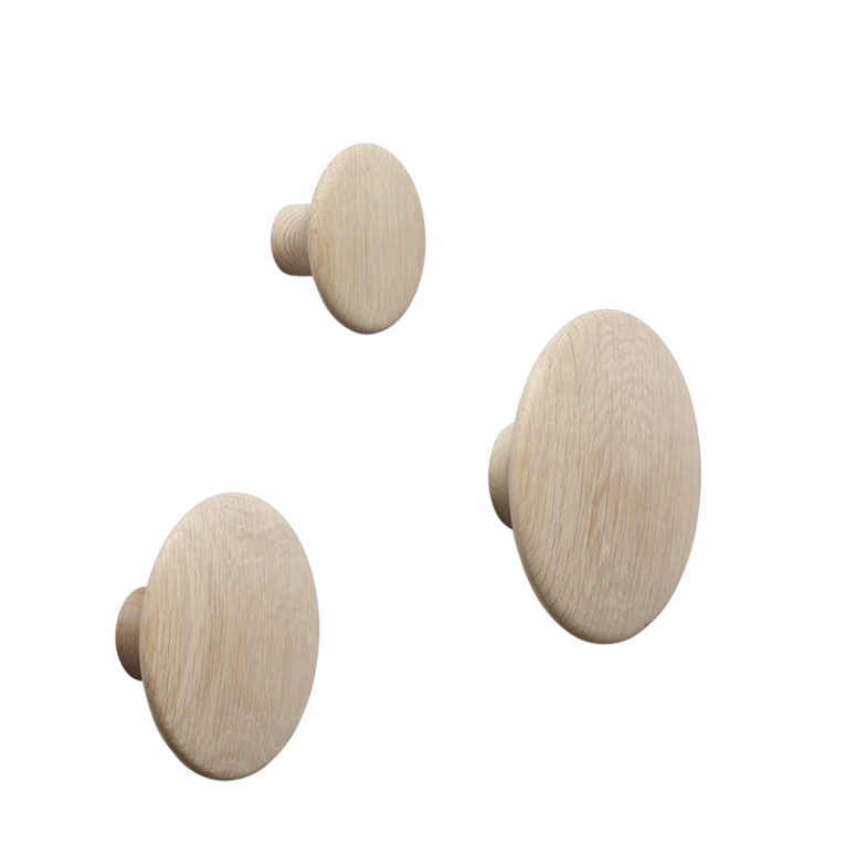 Patère Design Patère DOTS Ø 6,5 Chêne MUUTO