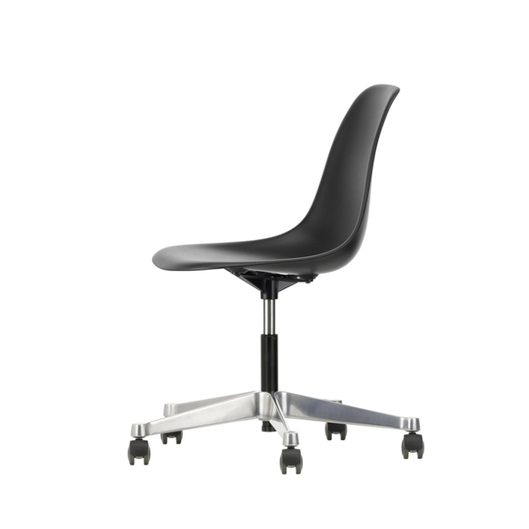 Fauteuil de bureau EAMES PLASTIC SIDE CHAIR PSCC Noir RE VITRA