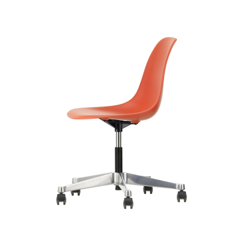 Fauteuil de bureau EAMES PLASTIC SIDE CHAIR PSCC Rouge coquelicot RE VITRA