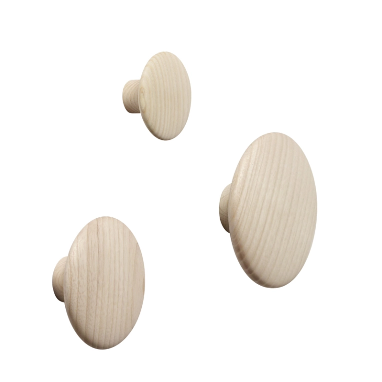 Patère Design Patère DOTS  Ø 9 Frêne MUUTO