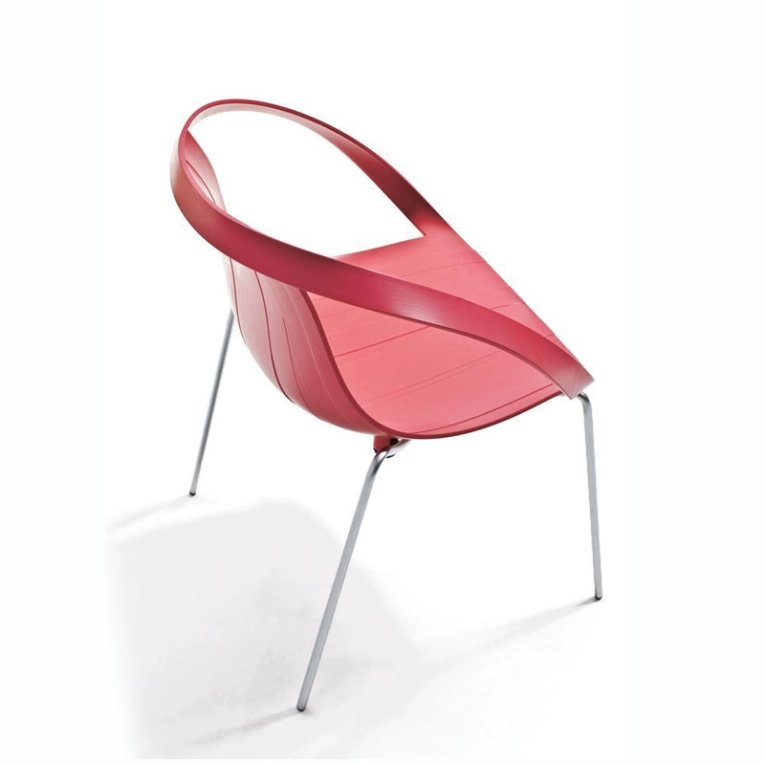 Chaise IMPOSSIBLE WOOD Rose MOROSO
