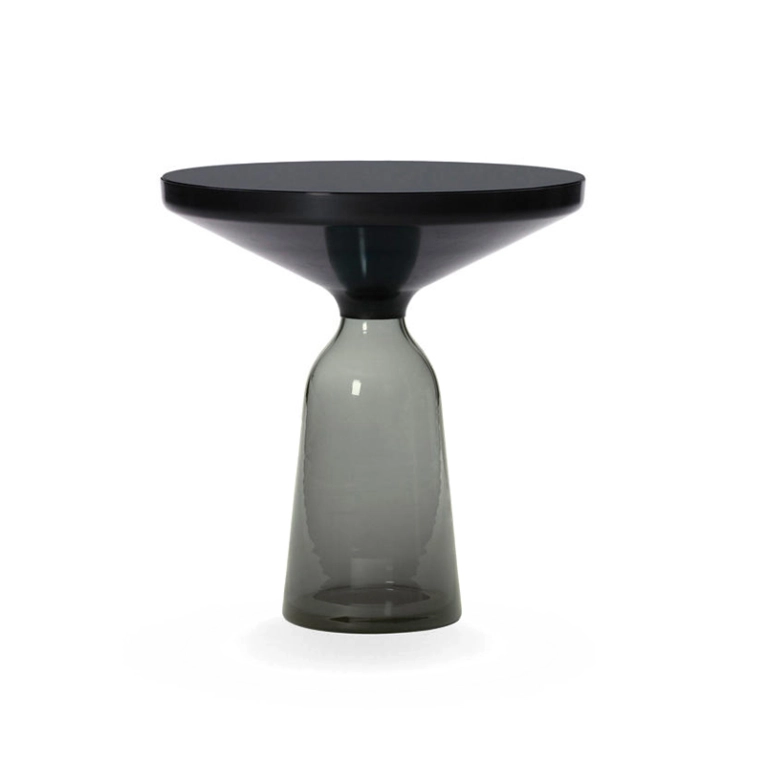 Table d'appoint guéridon BELL SIDE TABLE Gris quartz/ noir CLASSICON