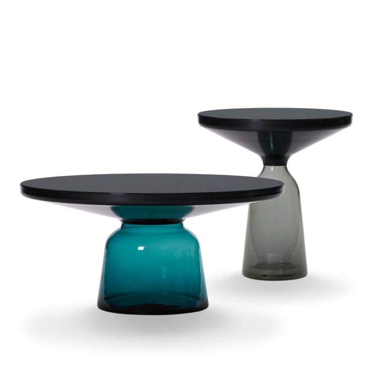 Table d'appoint guéridon BELL SIDE TABLE Gris quartz/ noir CLASSICON