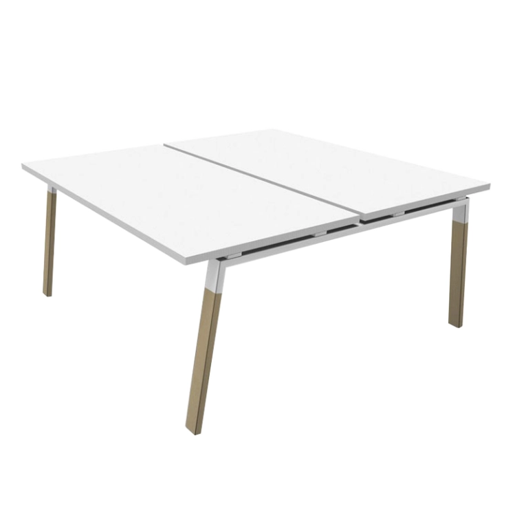 Bench ATREO WOOD double Blanc/ chêne SILVERA PRO