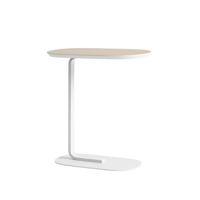 Table d'appoint guéridon RELATE Chêne/ blanc cassé MUUTO