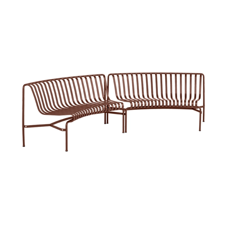 Banc extérieur Banc PALISSADE PARK IN/IN Rouge fer HAY