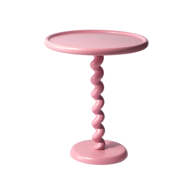Table d'appoint guéridon TWISTER Rose clair POLS POTTEN