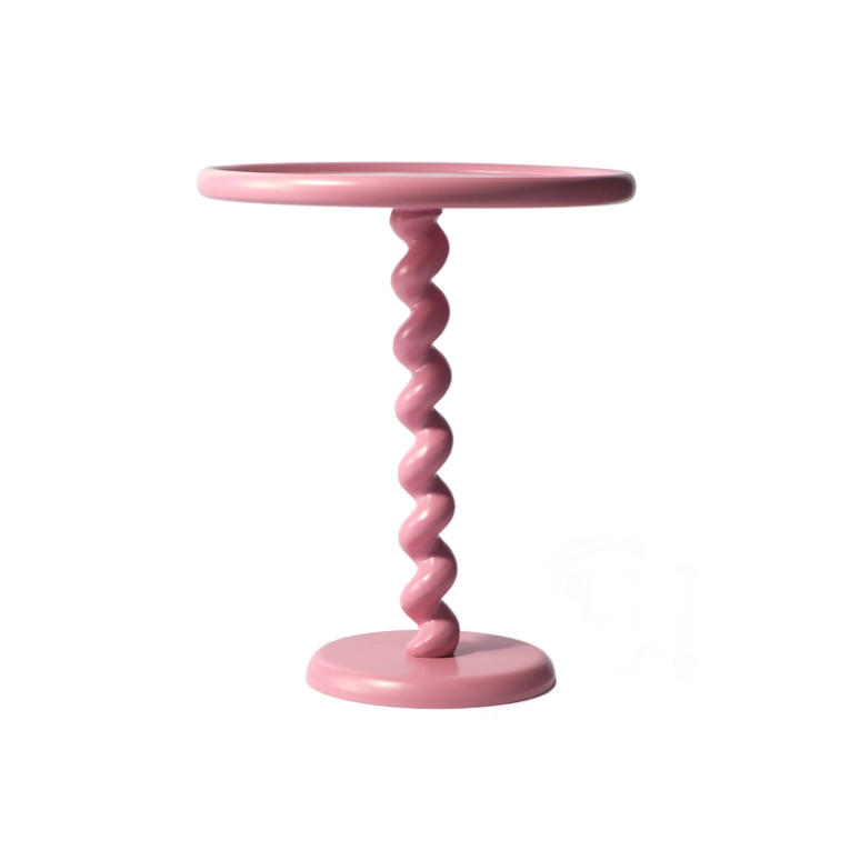 Table d'appoint guéridon TWISTER Rose clair POLS POTTEN
