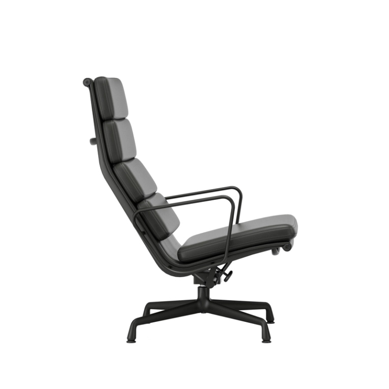 Fauteuil SOFT PAD EA 222 Cuir Premium F noir VITRA