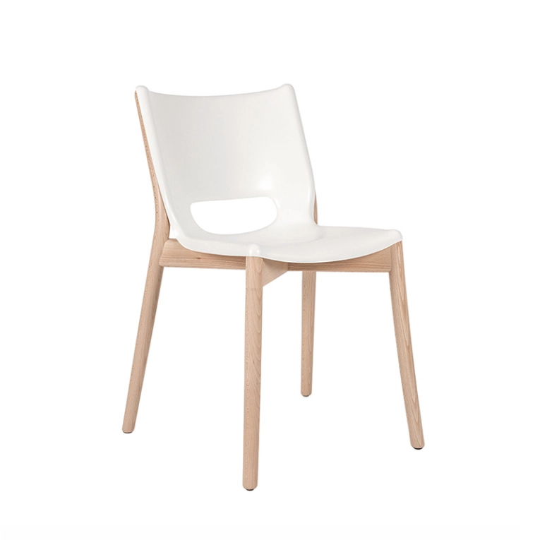 Chaise POÊLE Blanc/ hêtre naturel ALESSI