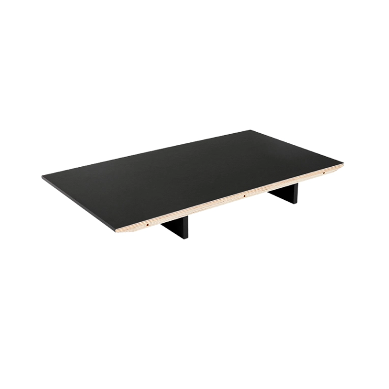 Table CPH 30 Rallonge 50x90 Lino noir/ chêne noir vernis à base d'eau HAY