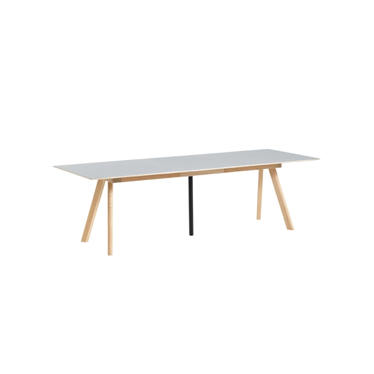Table CPH 30 Rallonge 50x90 Lino gris/ chêne vernis à base d'eau HAY