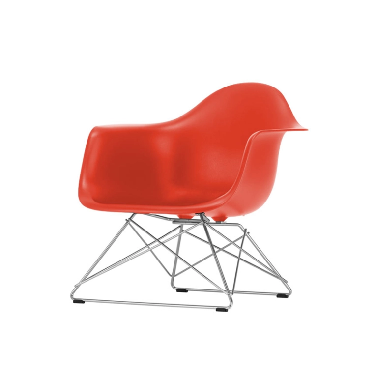 Fauteuil EAMES PLASTIC ARMCHAIR LAR Rouge coquelicot RE VITRA